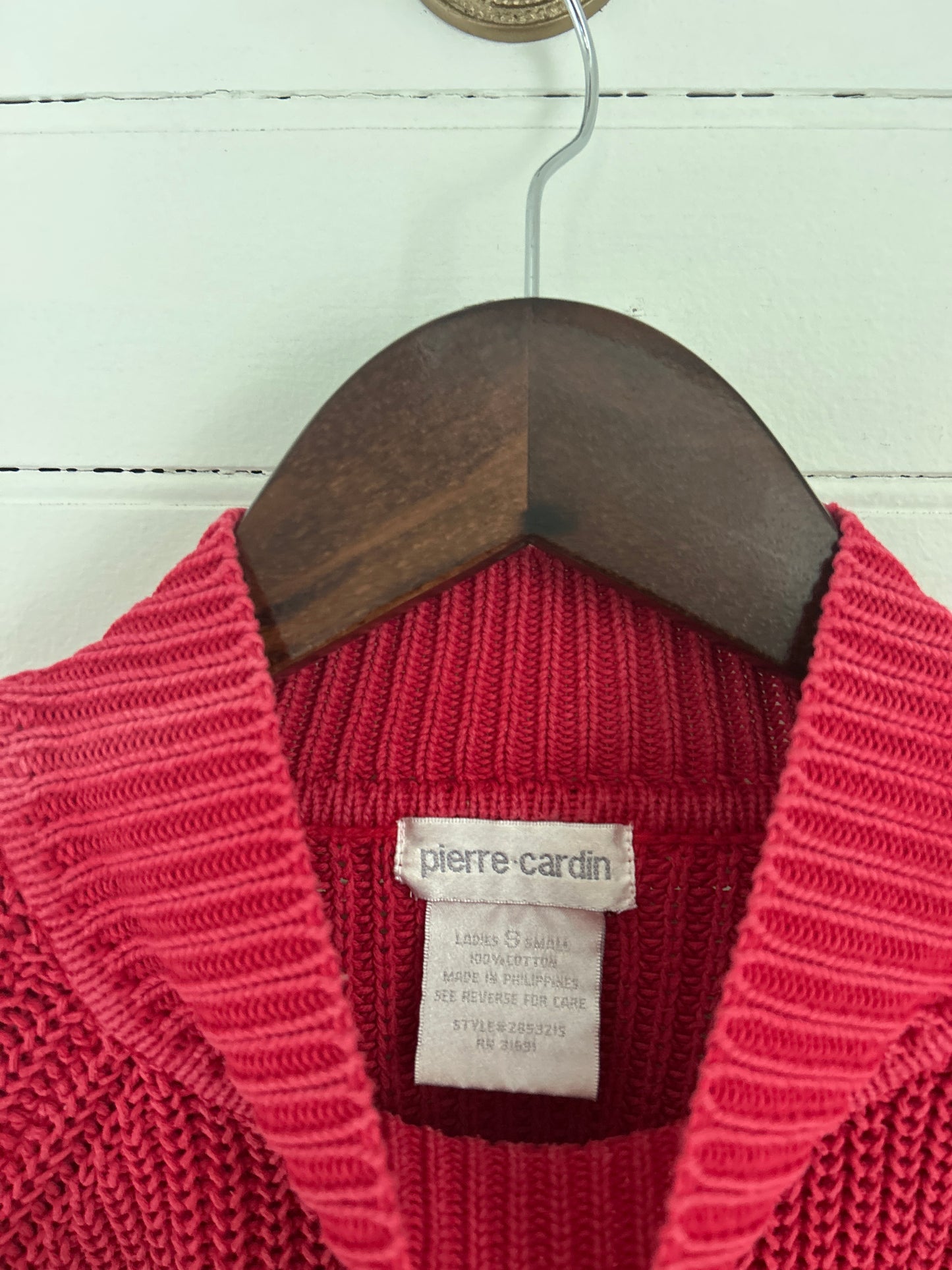 Small Red Vintage Cotton Sweater