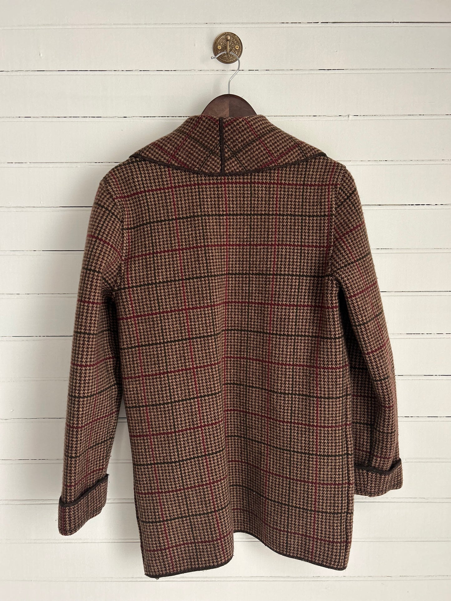 Small Plaid Lambswool Overcoat