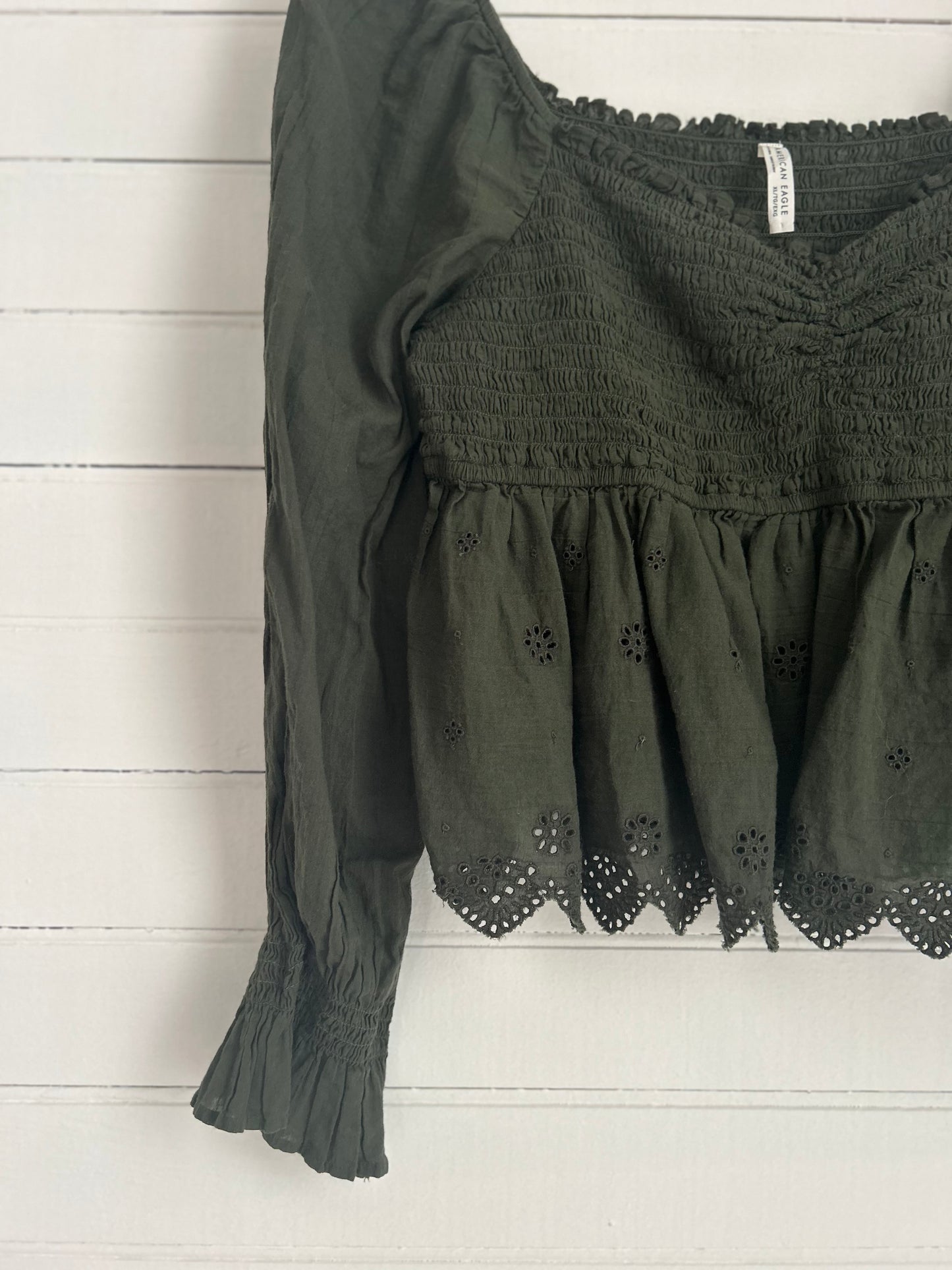 Extra Large Green Cropped Shirt