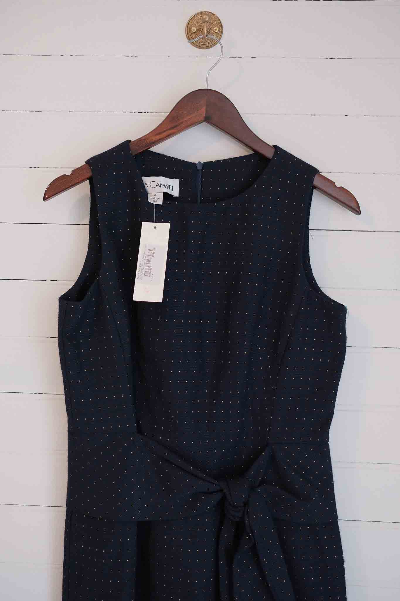 Small Navy Dress with Golden Speckles