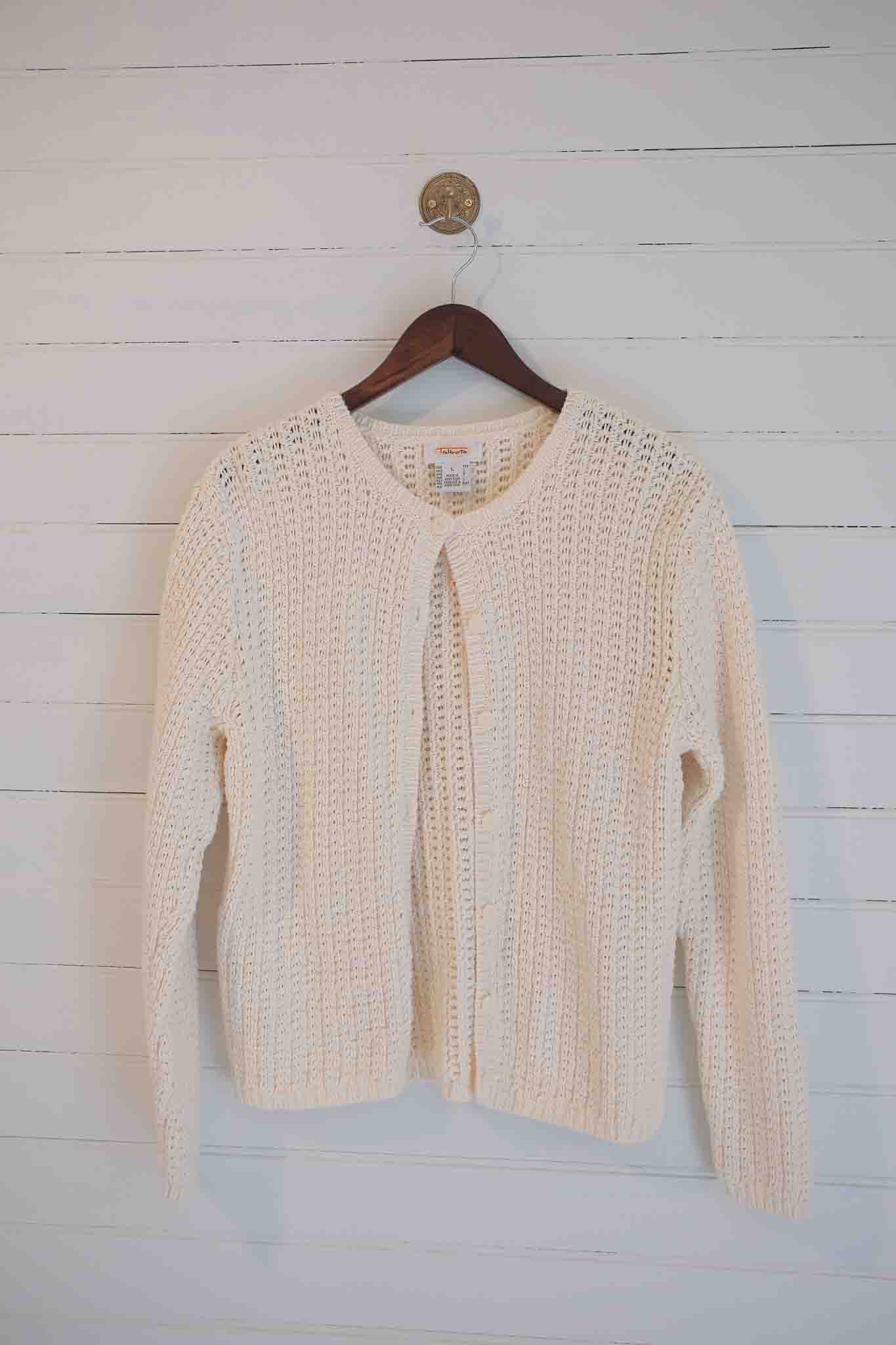 Large Cream Knit Cardigan