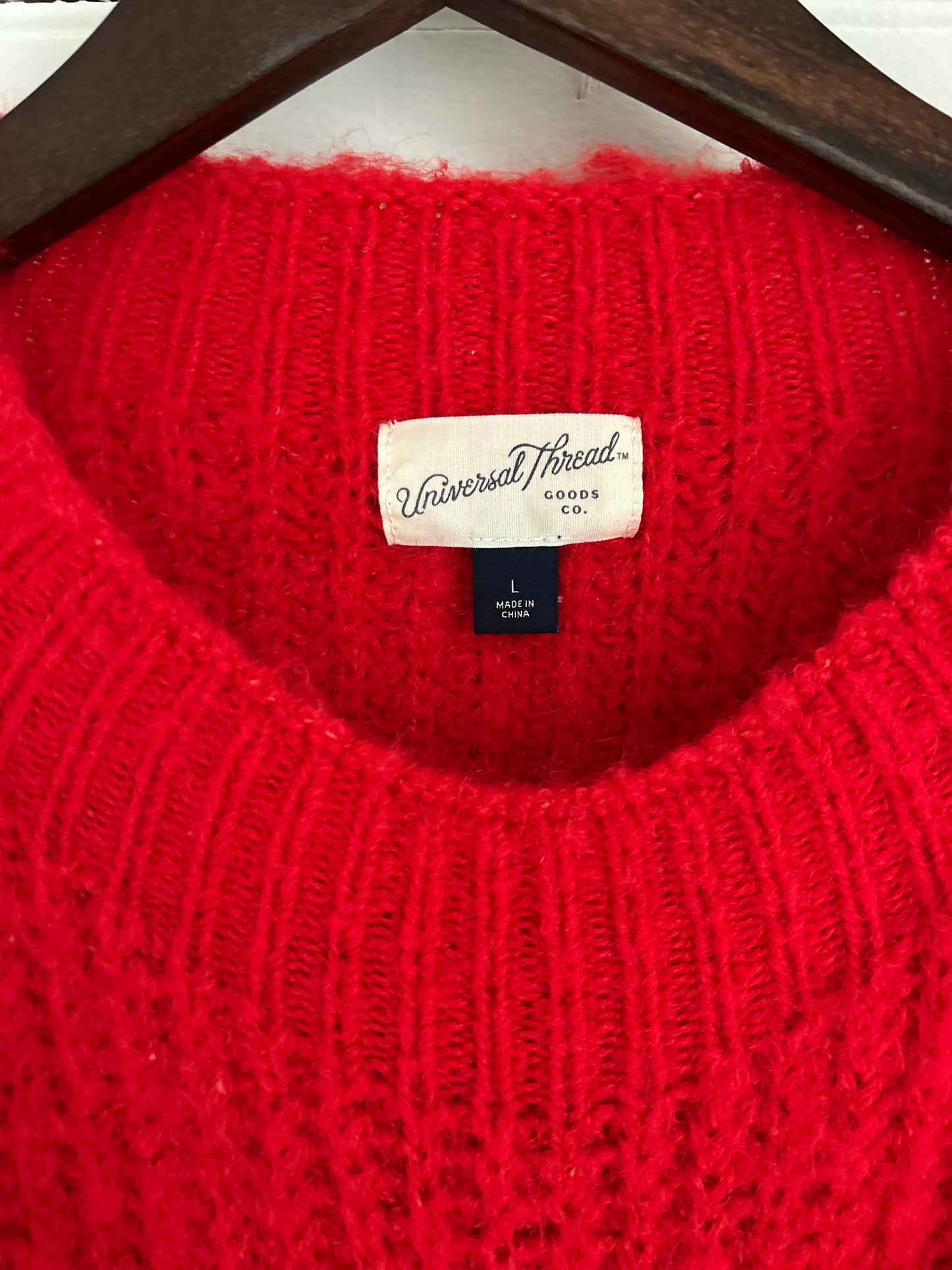 Large Red Mockneck Sweater