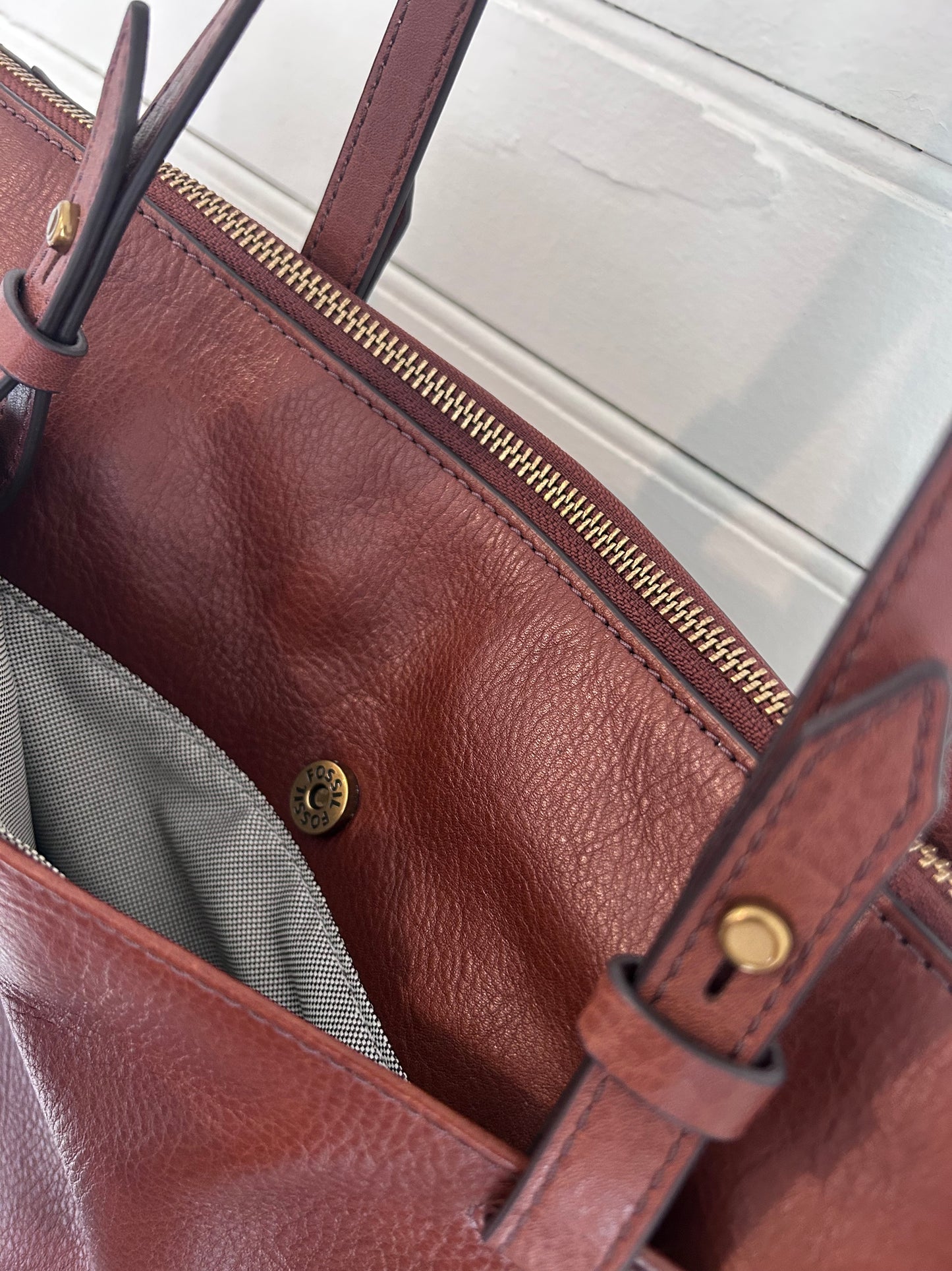 Fossil Brown Tote Bag
