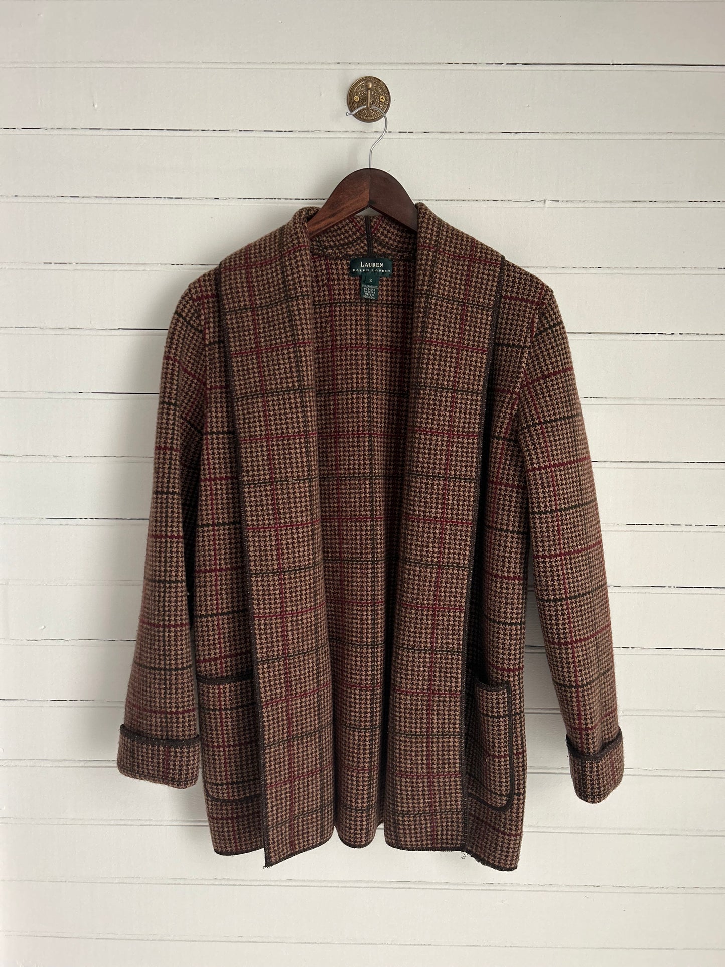 Small Plaid Lambswool Overcoat