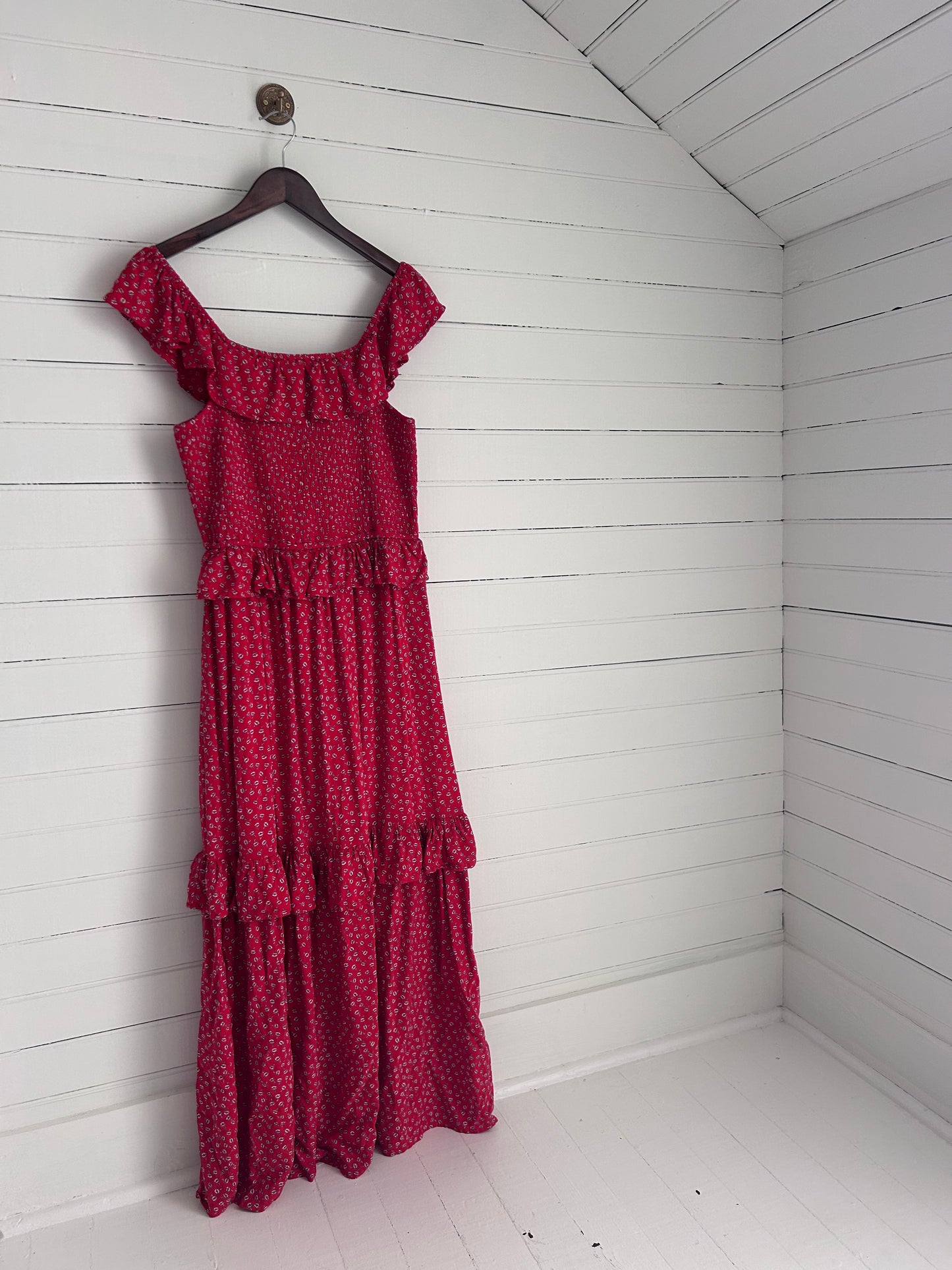 Medium Red Smocked Dress