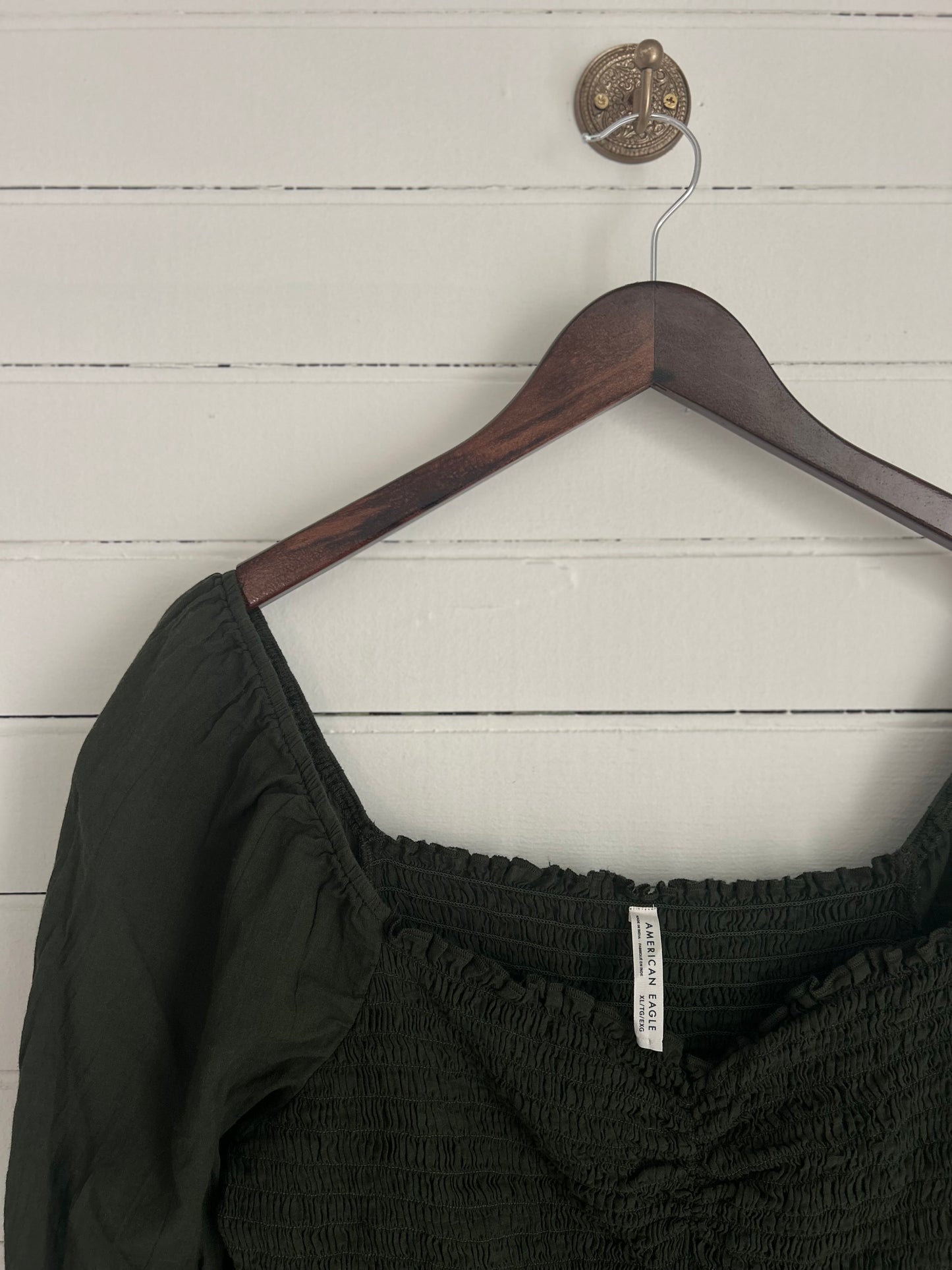 Extra Large Green Cropped Shirt