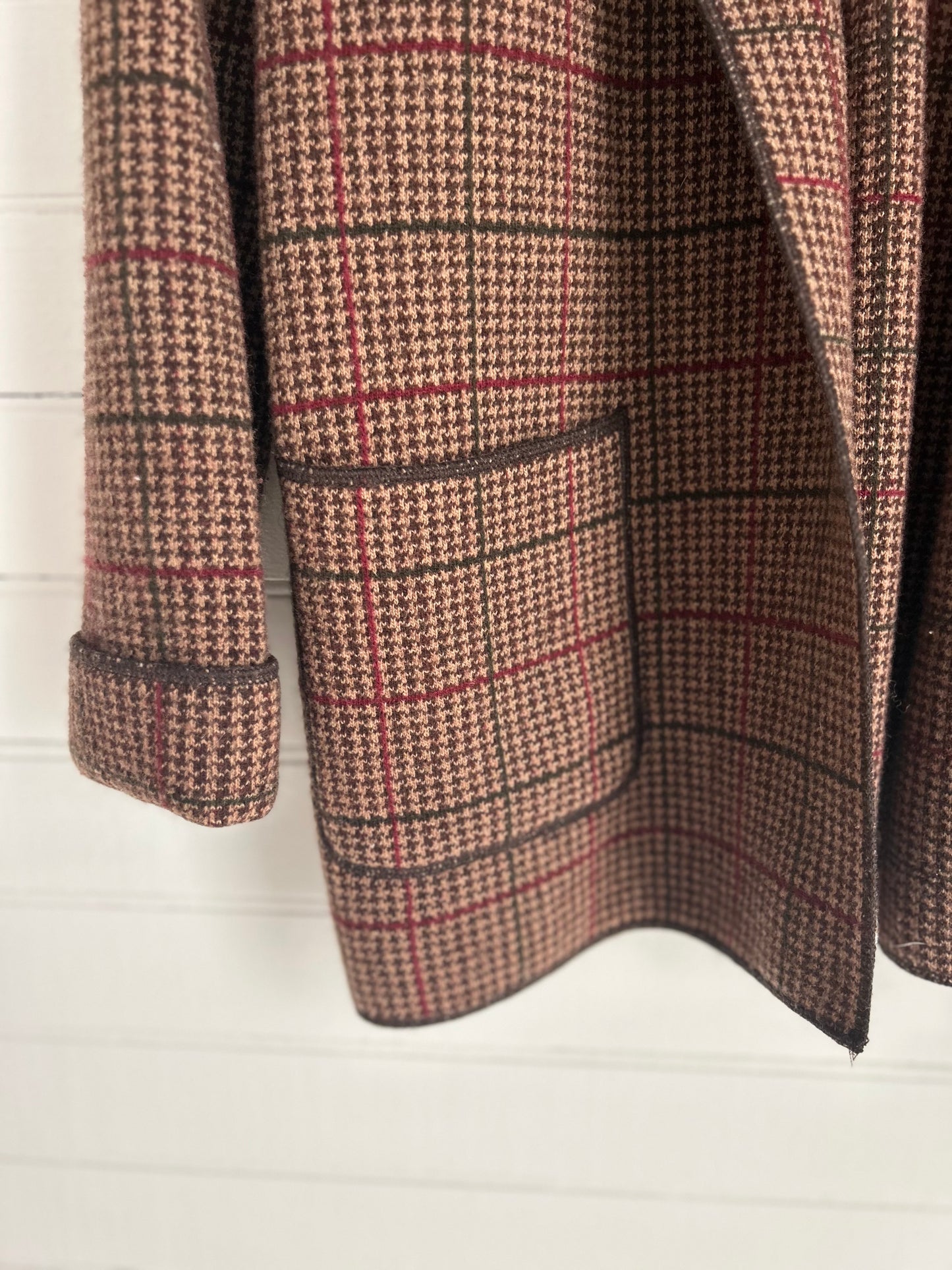 Small Plaid Lambswool Overcoat