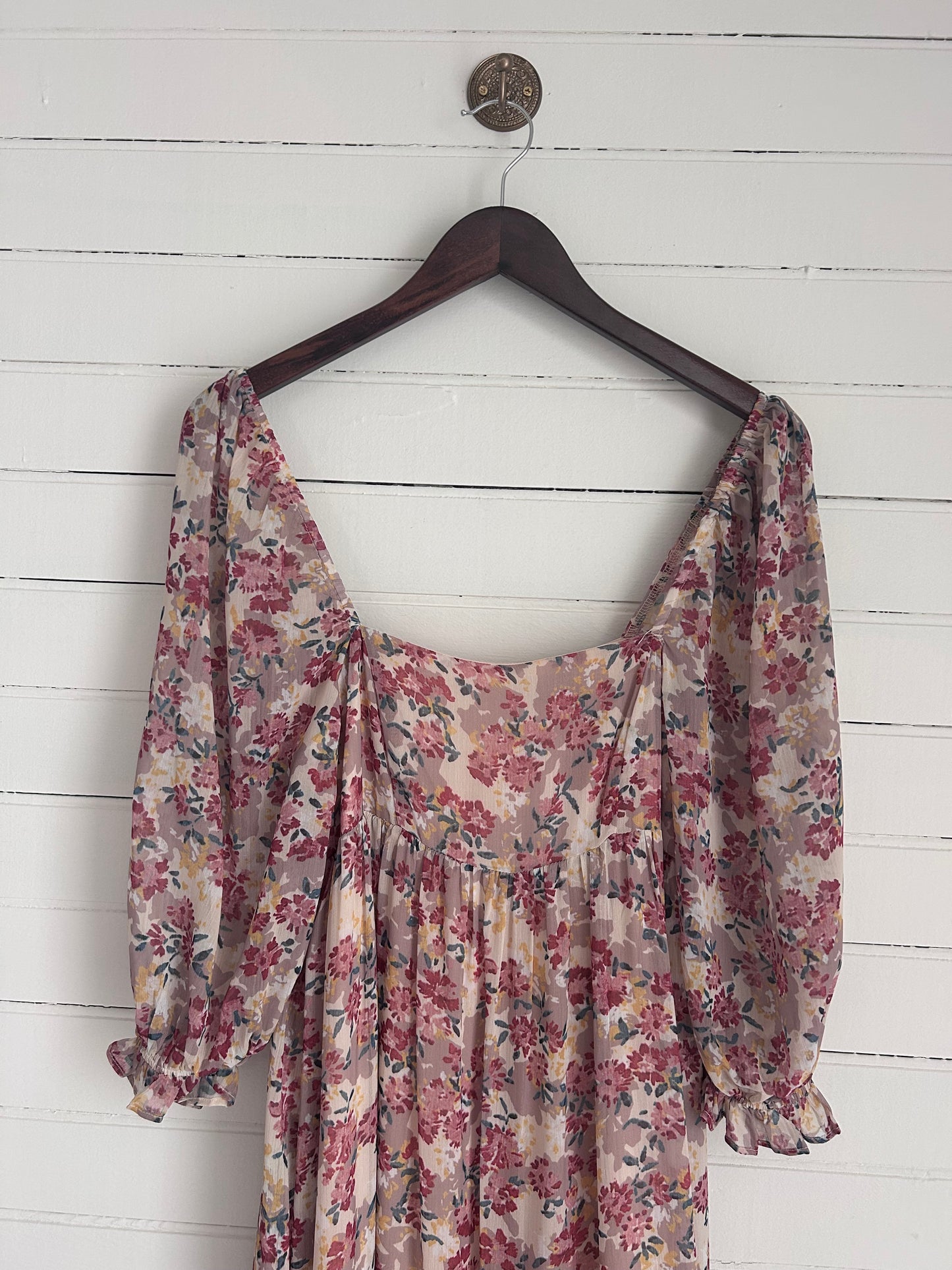 Small Floral Cream Dress