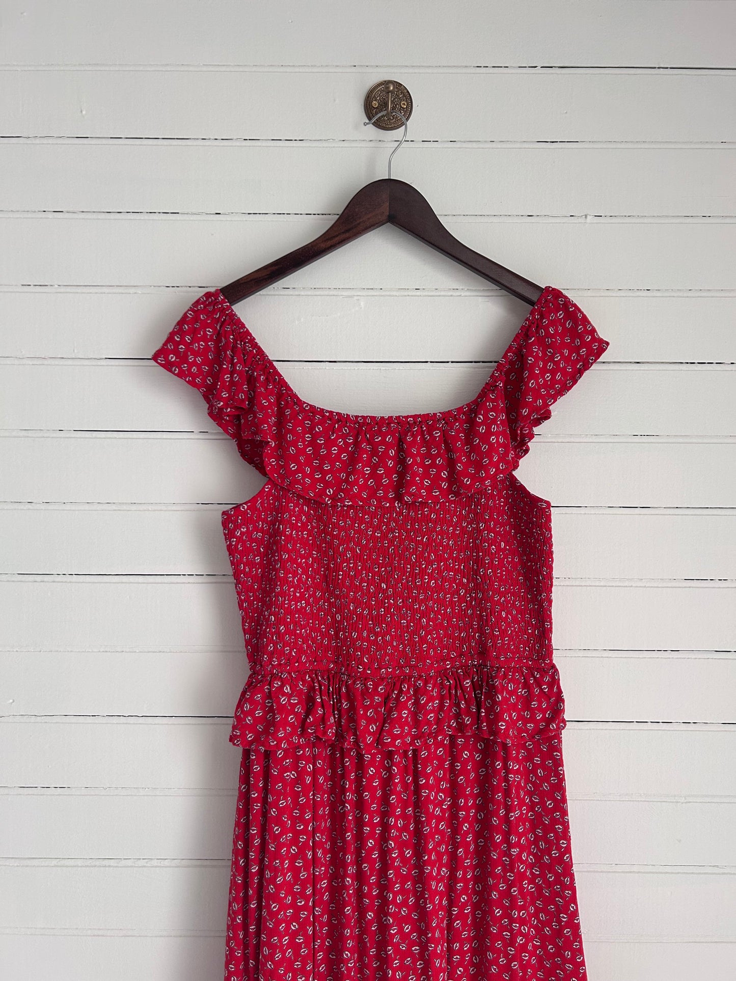 Medium Red Smocked Dress
