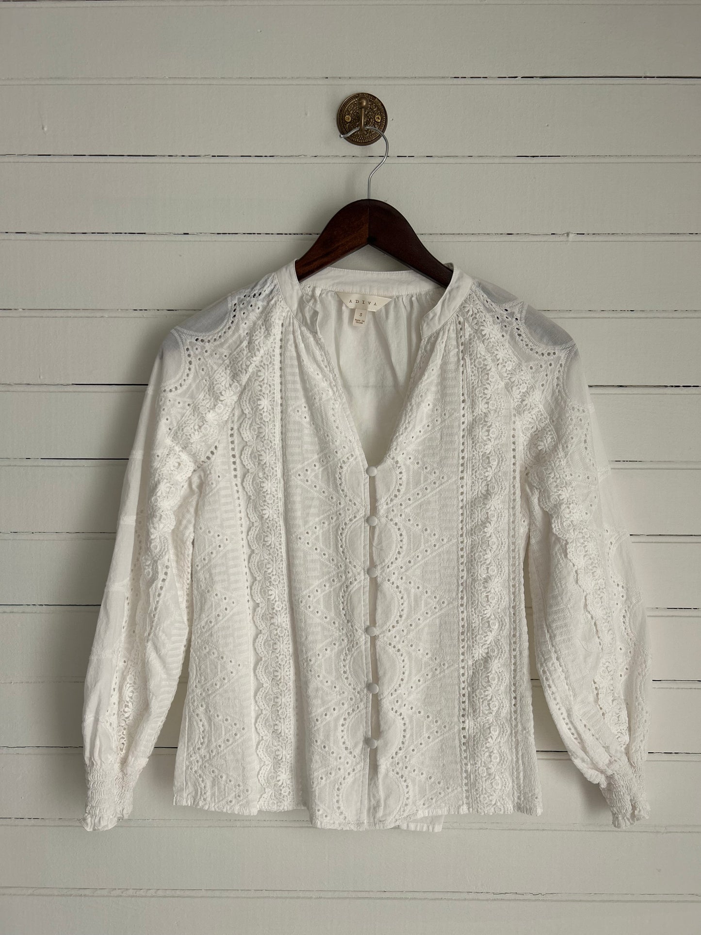 Small White Embroidered Shirt