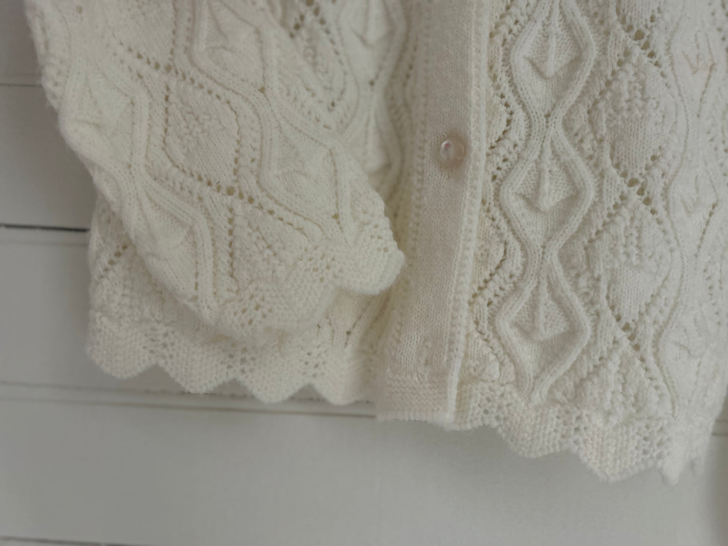 Small Vintage White Cardigan