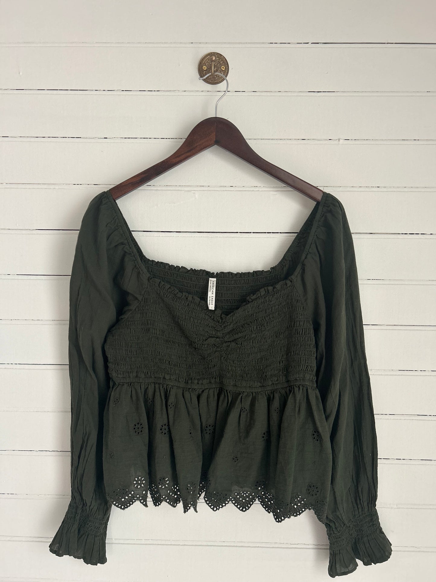 Extra Large Green Cropped Shirt