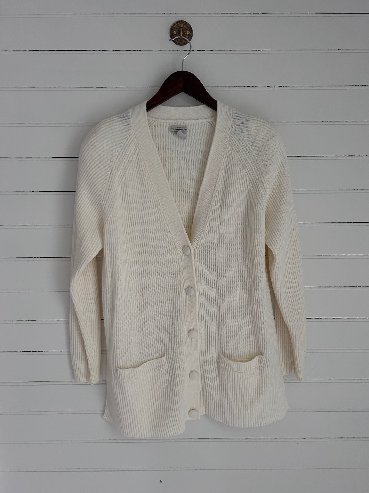 Extra Large Vintage White Cardigan