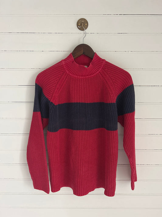 Small Red Vintage Cotton Sweater