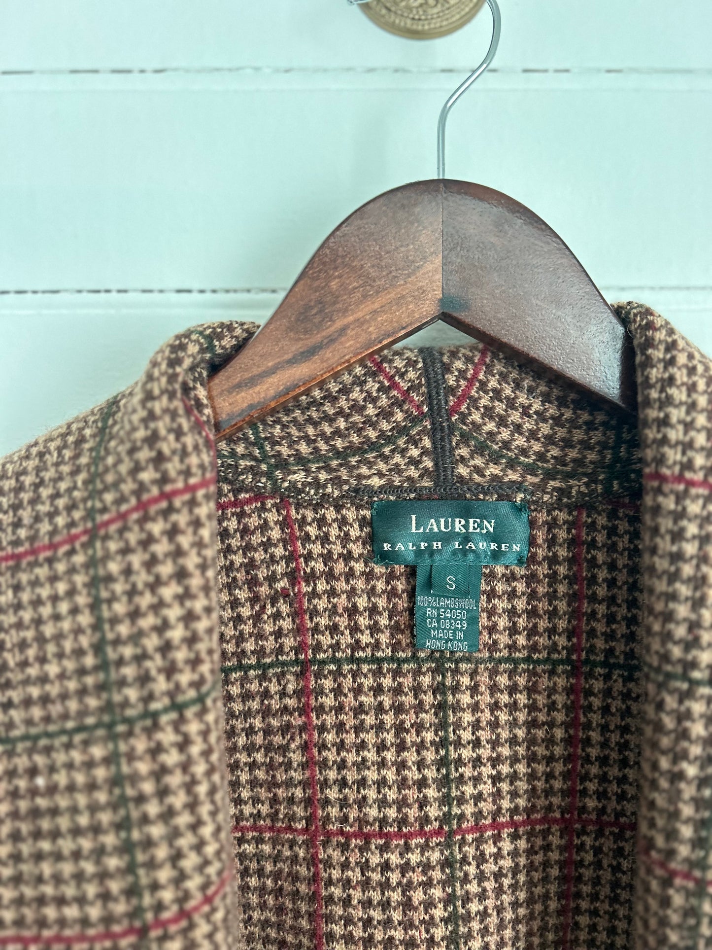 Small Plaid Lambswool Overcoat