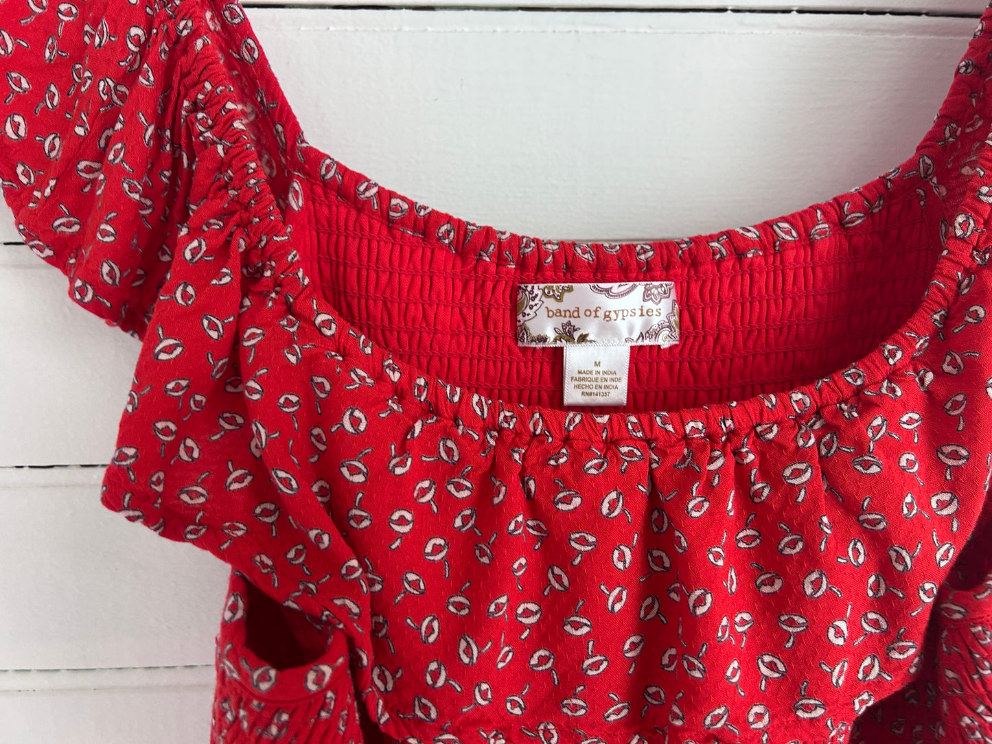 Medium Red Smocked Dress