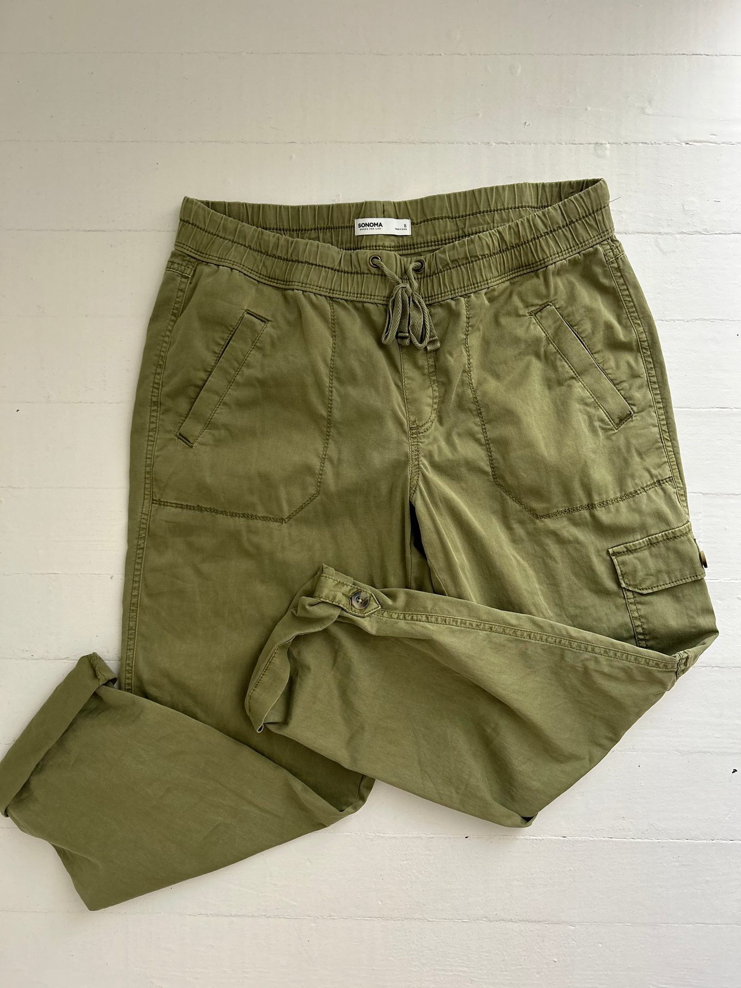 Medium Green Cargo Joggers