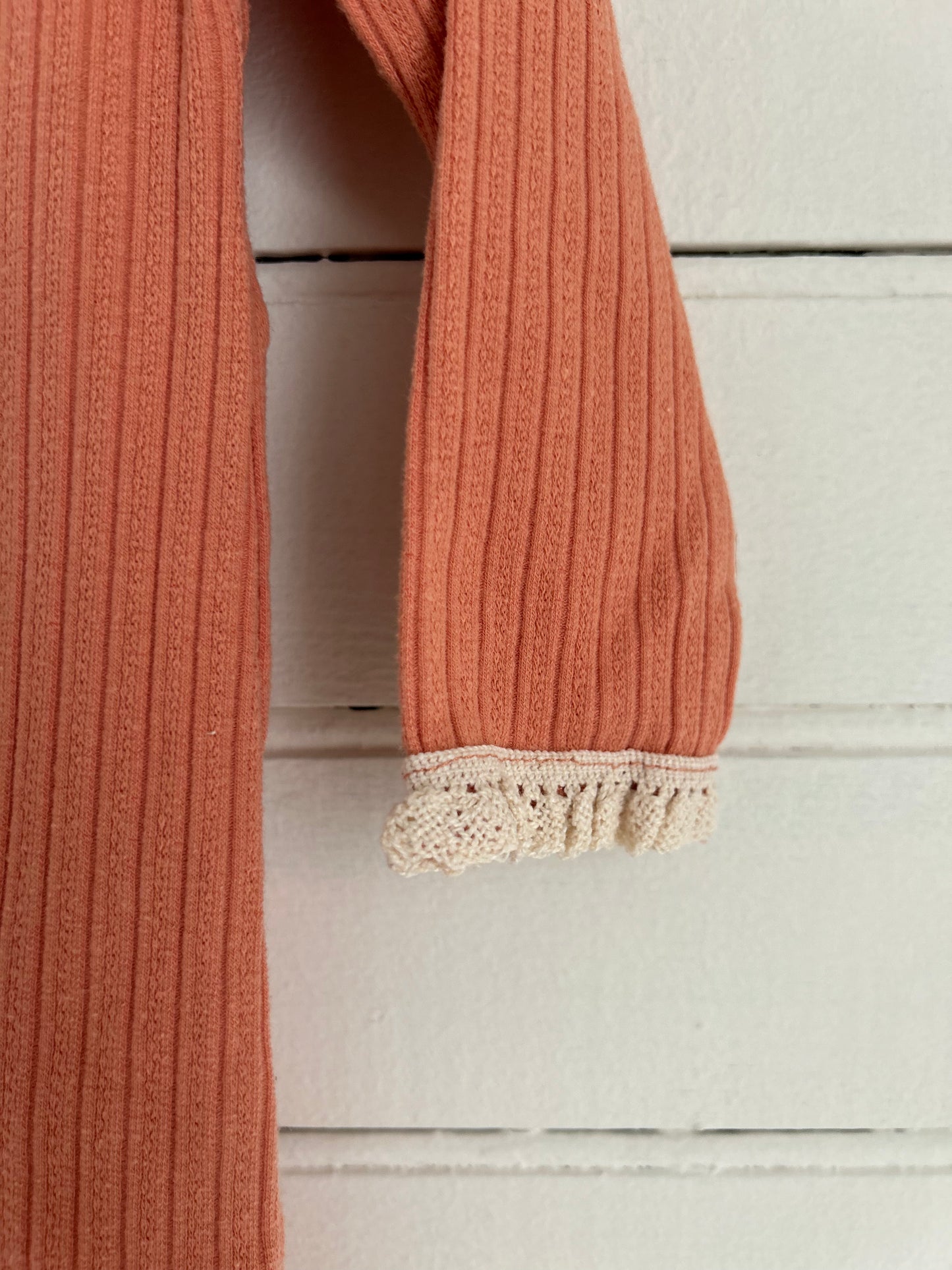 0-3M Cotton Ribbed Girls Onepiece