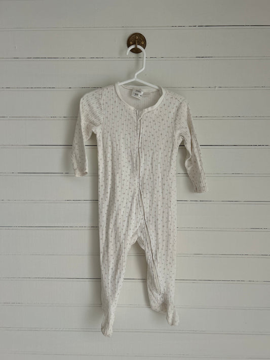 9-12M Cotton Floral Footie