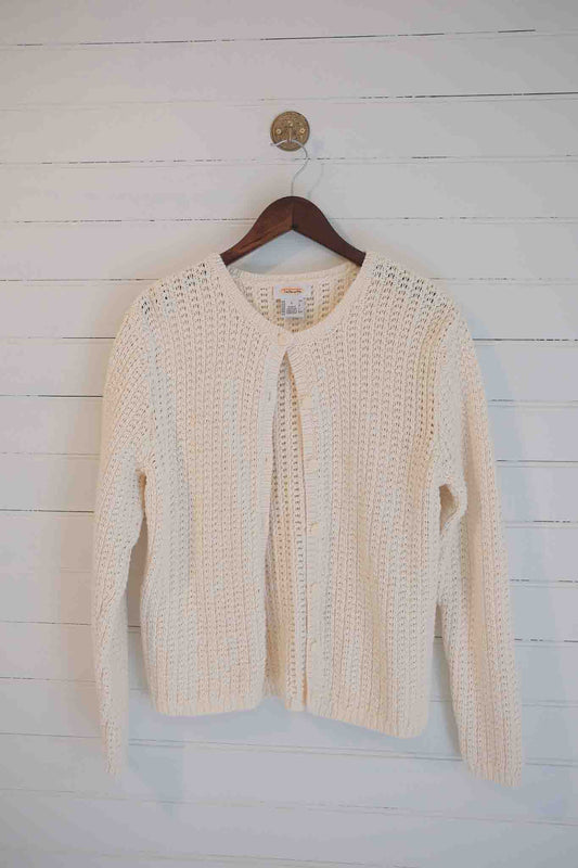Large Cream Knit Cardigan